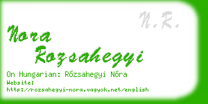 nora rozsahegyi business card